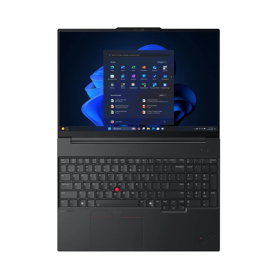 Lenovo ThinkPad E16 Gen 3 (Intel) Copilot+ PC Intel Core Ultra 5 226V Laptop 40.6 cm (16") WUXGA 16 GB LPDDR5x-SDRAM 512 GB SSD Wi-Fi 6E (802.11ax) Windows 11 Pro English Black - Image 6
