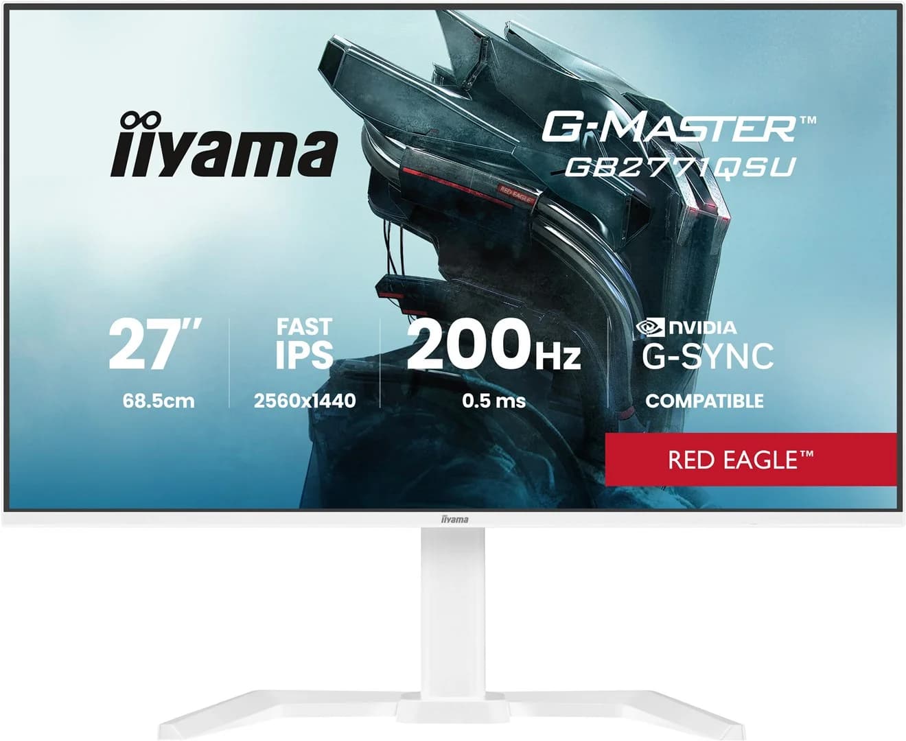 iiyama G-MASTER GB2771QSU-W1 computer monitor 68.6 cm (27") 2560 x 1440 pixels Wide Quad HD White - Image 2