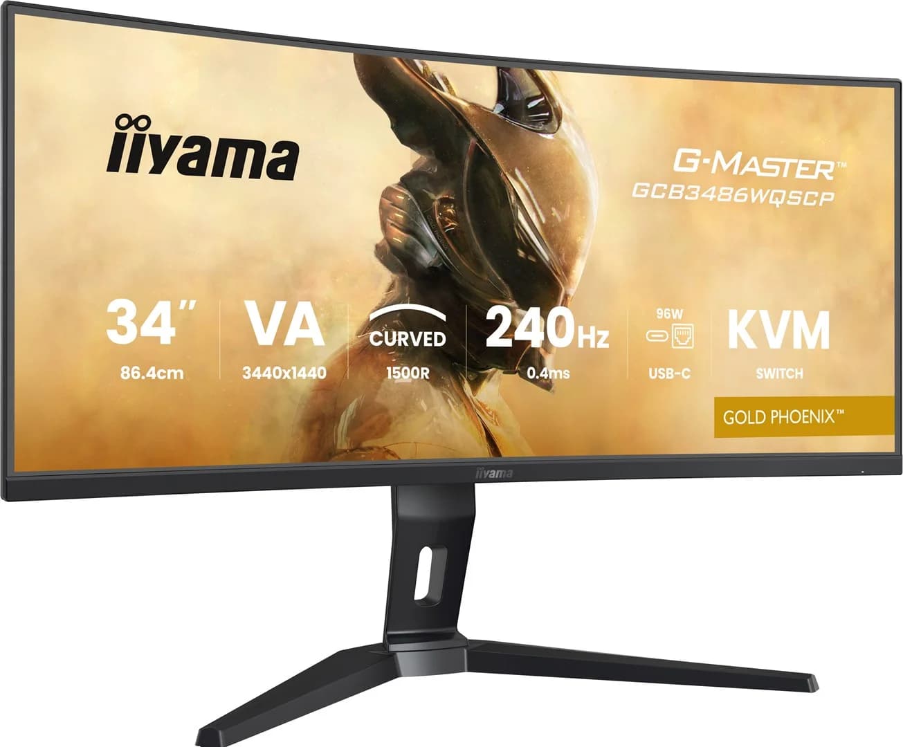 iiyama G-MASTER GCB3486WQSCP-B1 computer monitor 86.4 cm (34") 3440 x 1440 pixels UltraWide Quad HD Black - Image 1