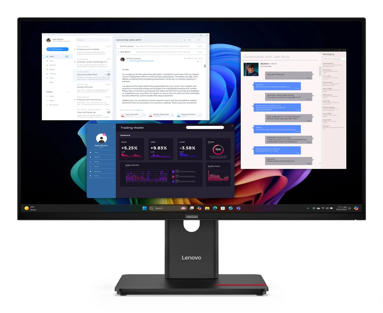 Lenovo ThinkVision T27UD-40 Monitor - Image 1