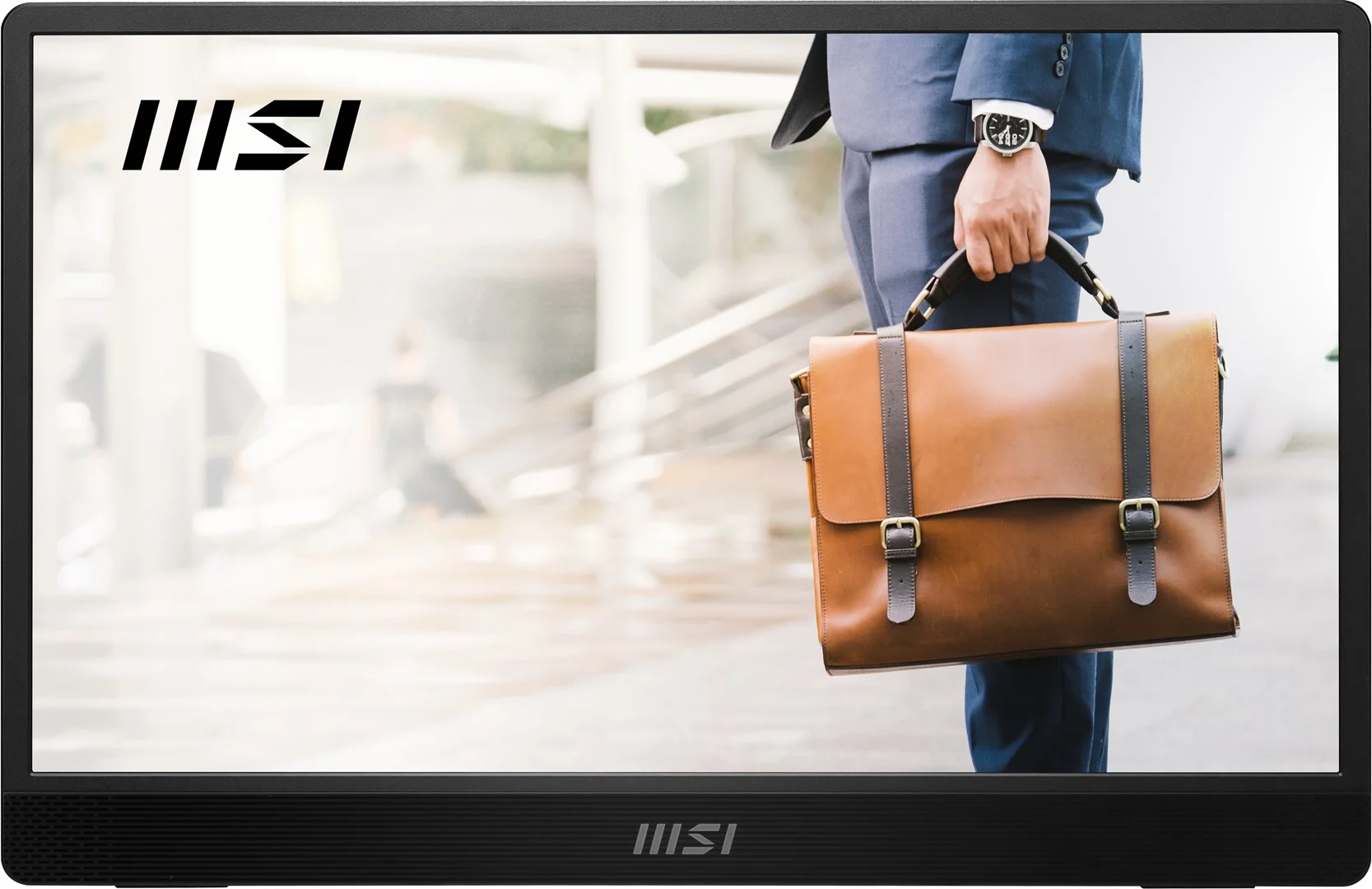 MSI PRO MP161 E2U portable TV/monitor Portable monitor Black 39.6 cm (15.6") LED 1920 x 1080 pixels - Image 1