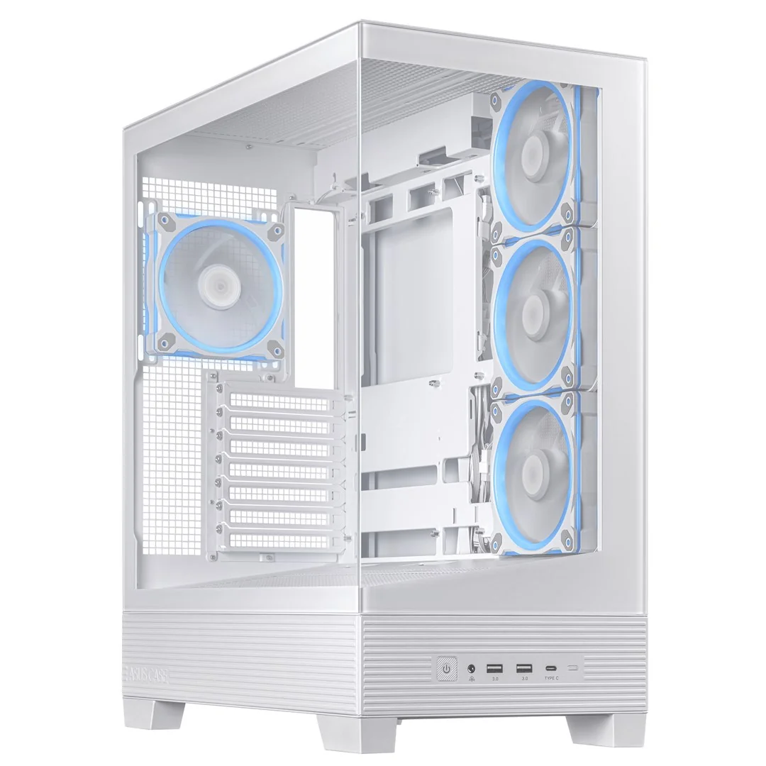ASUS A31 Plus TG ARGB WHITE Midi Tower - Image 2