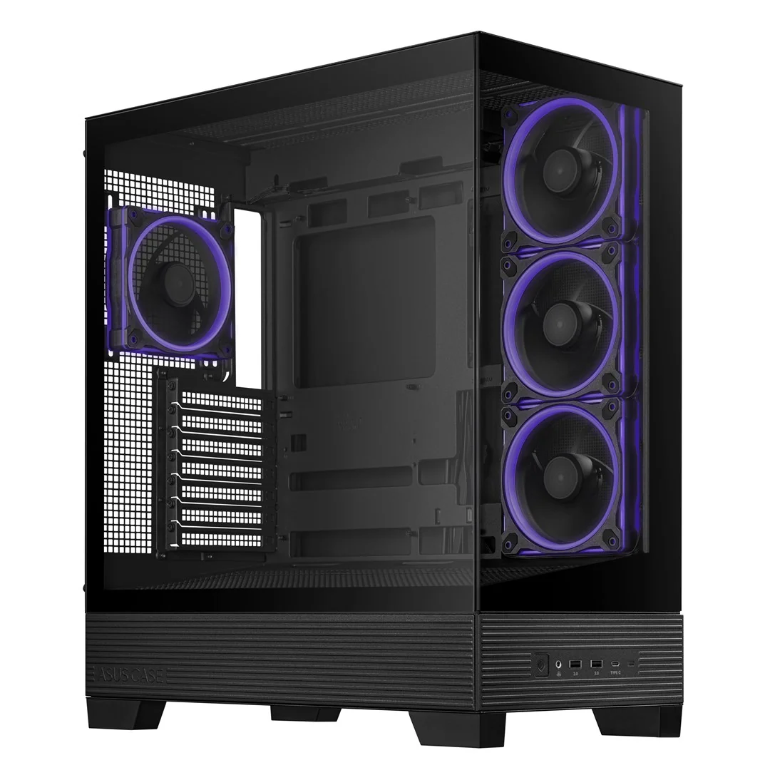 ASUS A31 Plus TG ARGB BLACK Midi Tower - Image 3