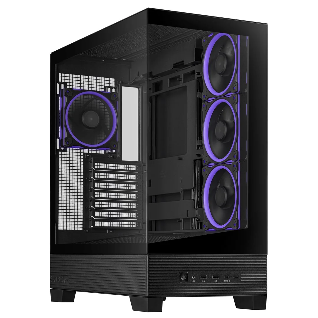 ASUS A31 Plus TG ARGB BLACK Midi Tower - Image 4