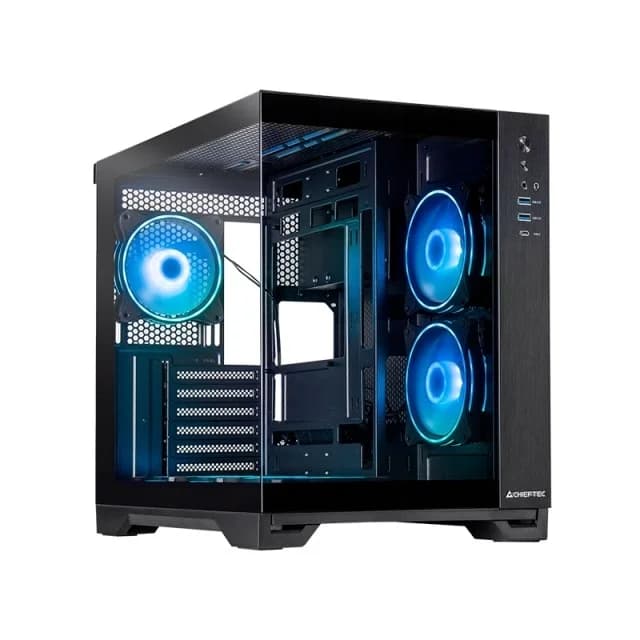 Chieftec Visio GM-30B-TG-OP schwarz Tempered Glass x 2 Cube Black - Image 1