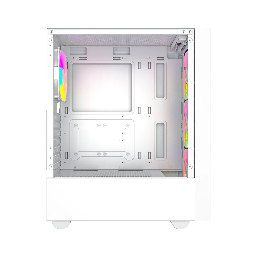 Gembird Fornax 4000W ARGB gaming ATX computer case, Midi Tower, backlight, White - Image 8