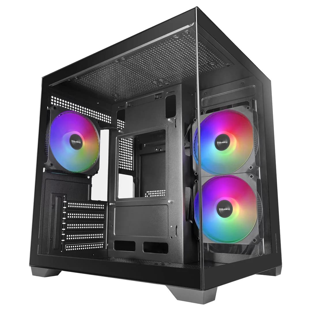 Mars Gaming MCVIEW3 computer case Mini Tower Black - Image 1