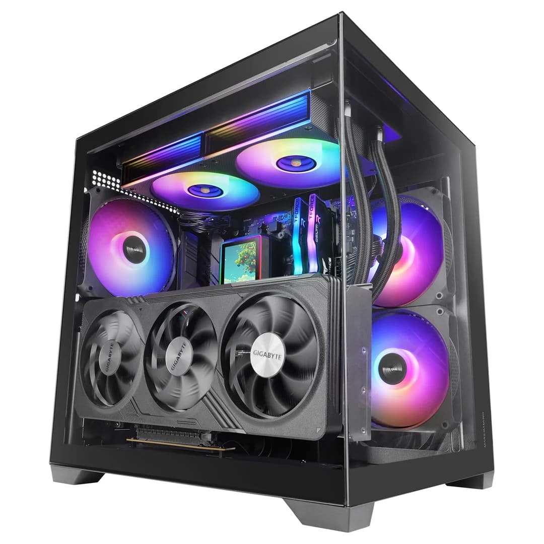 Mars Gaming MCVIEW3 computer case Mini Tower Black - Image 2