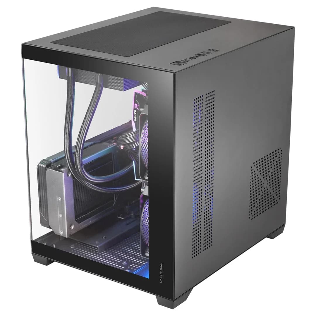 Mars Gaming MCVIEW3 computer case Mini Tower Black - Image 4