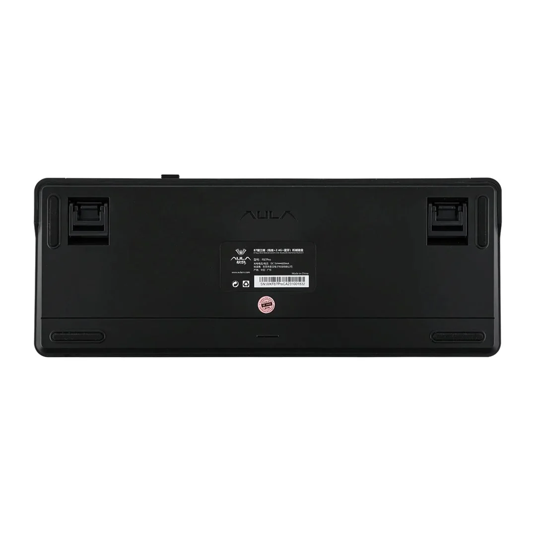 AULA Gasket F87 Pro Keyboard Black Cyan Blue GrayWoodV4 RGB - Image 3