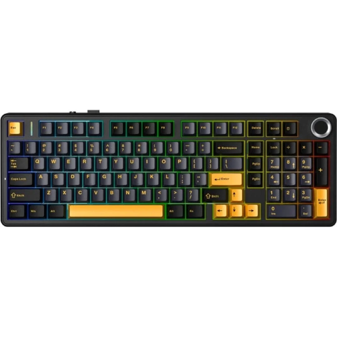 F99 Pro Thunder Black StarVector RGB AULA gasket keyboard - Image 1