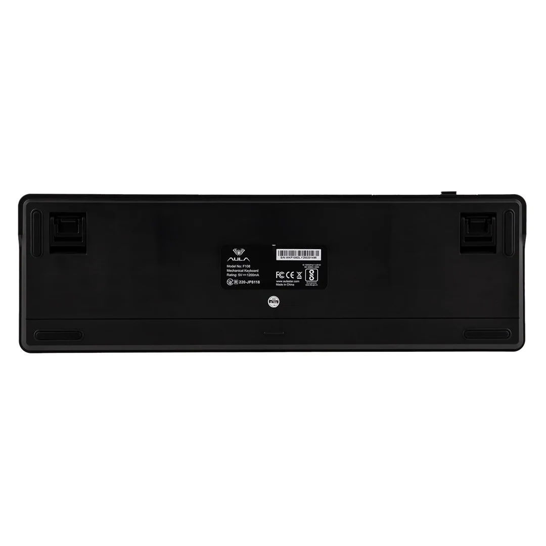 F108 Gray+Orange+Deep Gray Gasket Keyboard with Volcano RGB Switches – AULA - Image 10