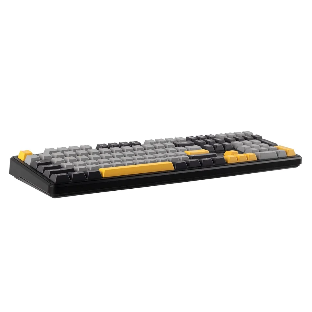 F108 Gray+Orange+Deep Gray Gasket Keyboard with Volcano RGB Switches – AULA - Image 3