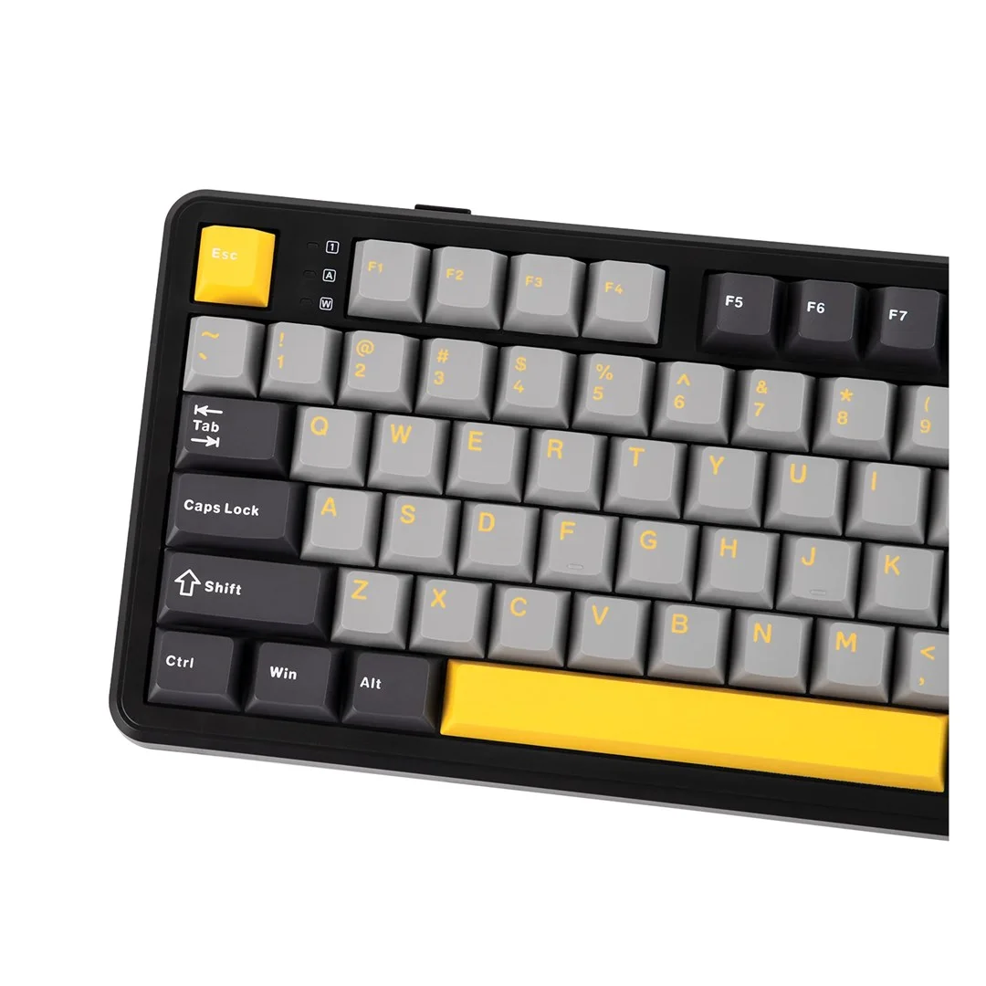 F108 Gray+Orange+Deep Gray Gasket Keyboard with Volcano RGB Switches – AULA - Image 9