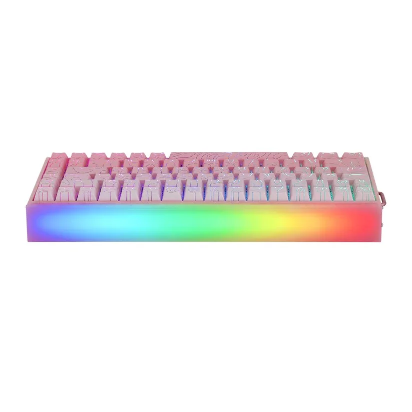 HERO84 HE PINK+Gradient+Contour Dragon King RGB AULA gasket keyboard - Image 10