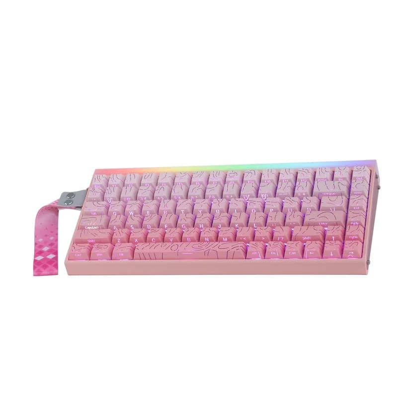 HERO84 HE PINK+Gradient+Contour Dragon King RGB AULA gasket keyboard - Image 11