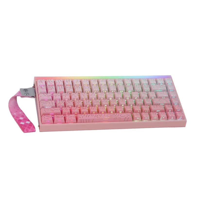 HERO84 HE PINK+Gradient+Contour Dragon King RGB AULA gasket keyboard - Image 13