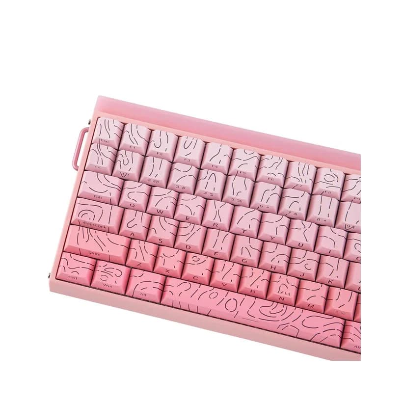 HERO84 HE PINK+Gradient+Contour Dragon King RGB AULA gasket keyboard - Image 14