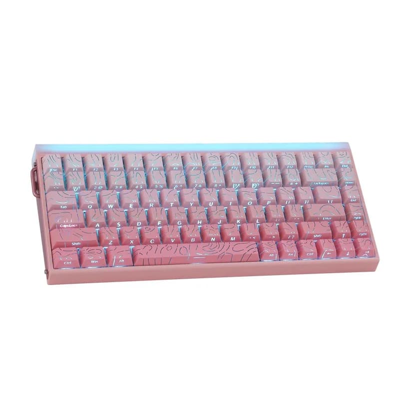 HERO84 HE PINK+Gradient+Contour Dragon King RGB AULA gasket keyboard - Image 16