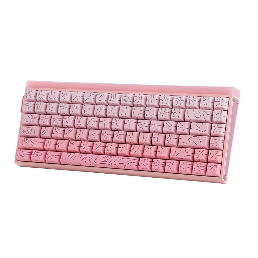HERO84 HE PINK+Gradient+Contour Dragon King RGB AULA gasket keyboard - Image 2