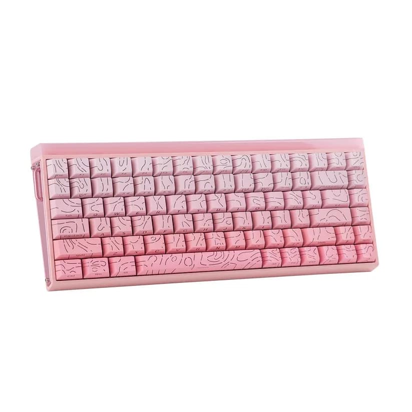 HERO84 HE PINK+Gradient+Contour Dragon King RGB AULA gasket keyboard - Image 6