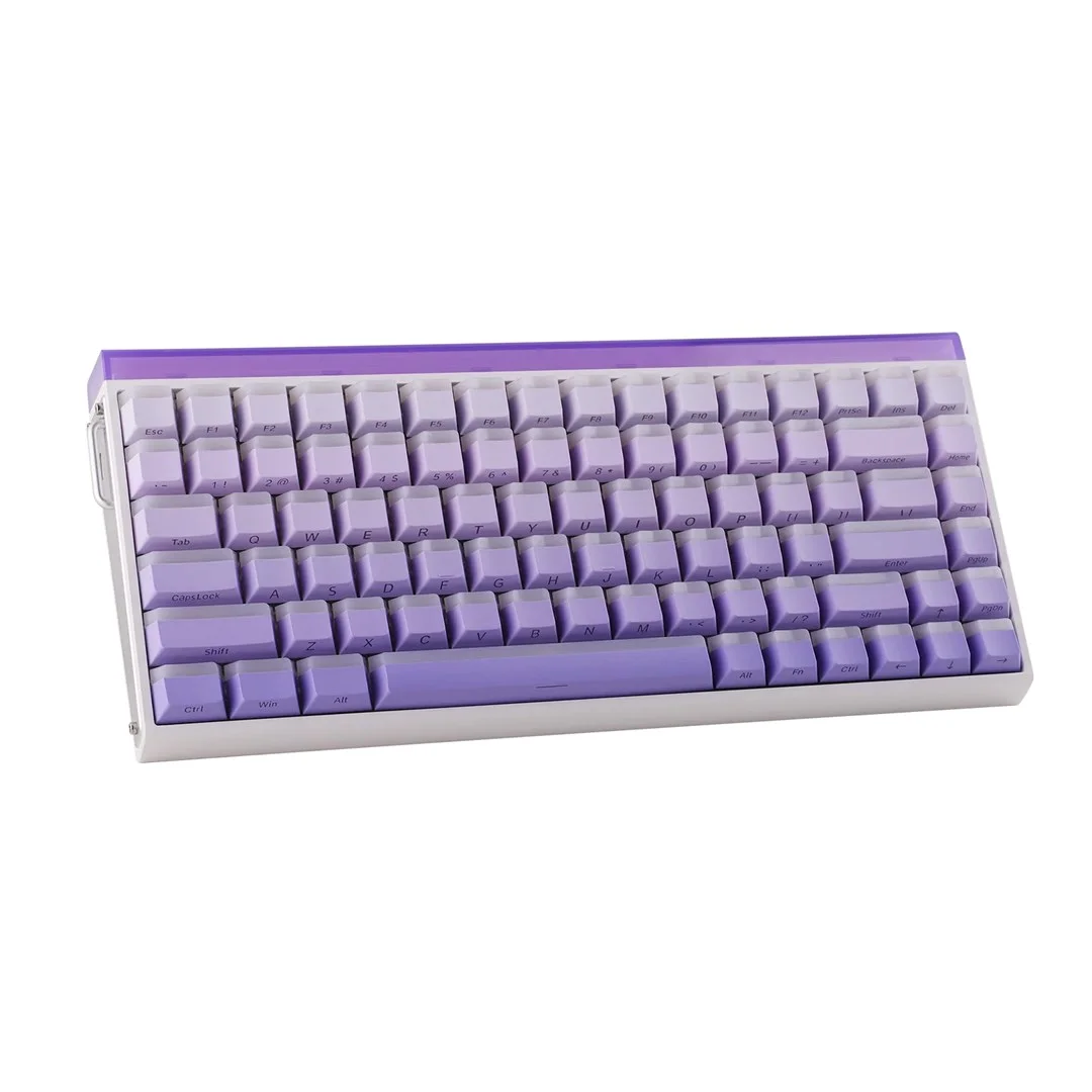 HERO84 HE White+Purple+Gradient+LIGHT JadeKing RGB AULA gasket keyboard - Image 1