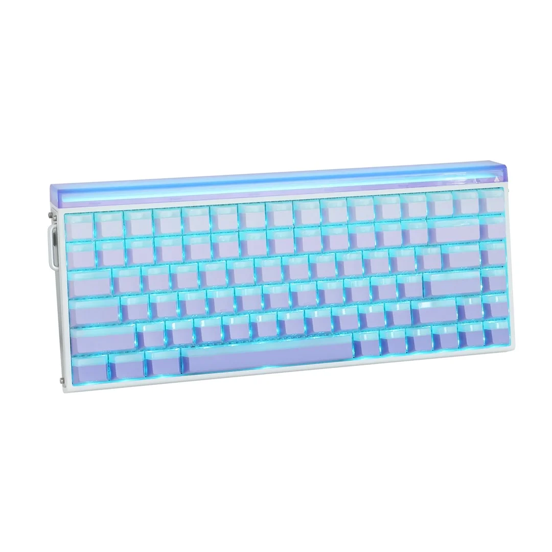 HERO84 HE White+Purple+Gradient+LIGHT JadeKing RGB AULA gasket keyboard - Image 12