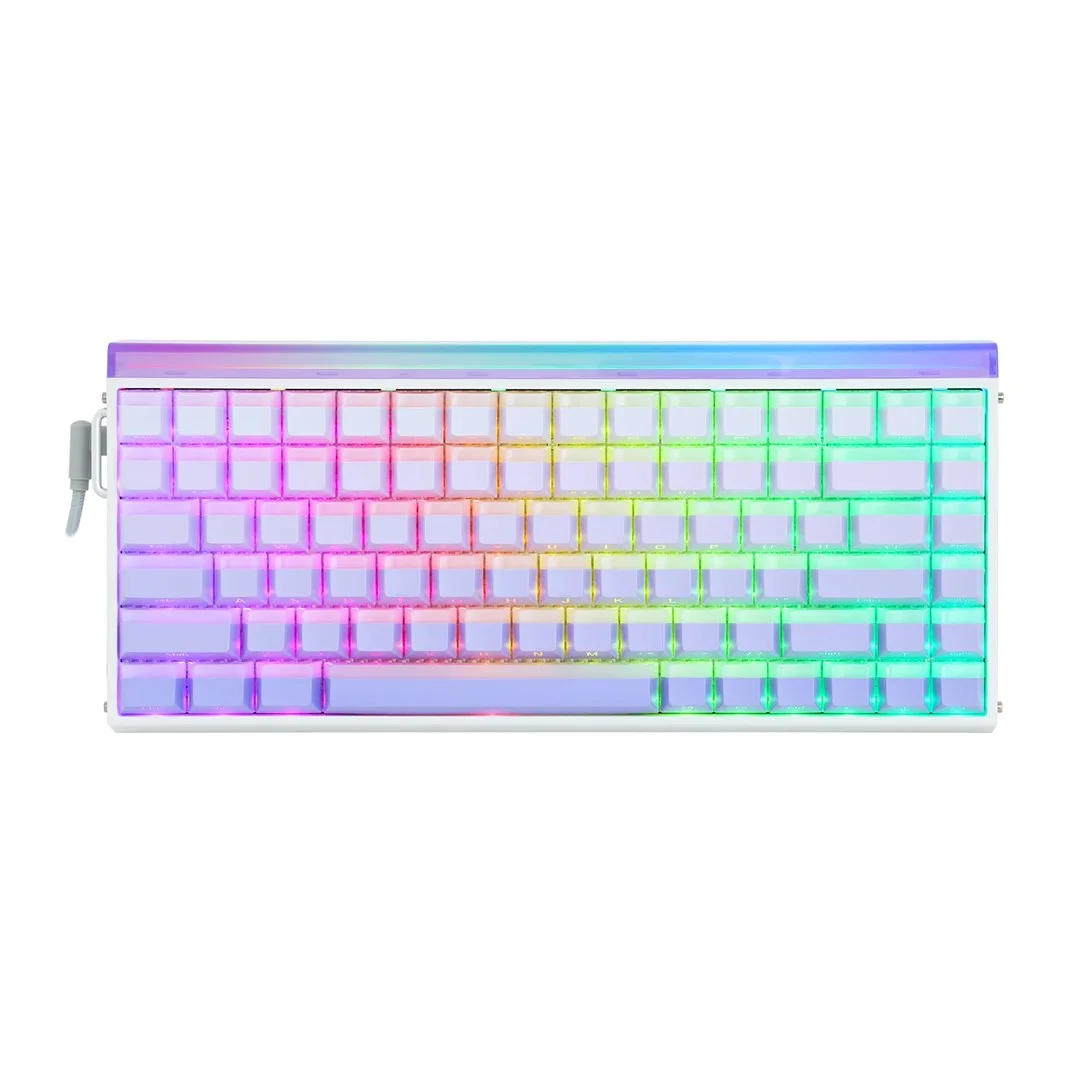 HERO84 HE White+Purple+Gradient+LIGHT JadeKing RGB AULA gasket keyboard - Image 14