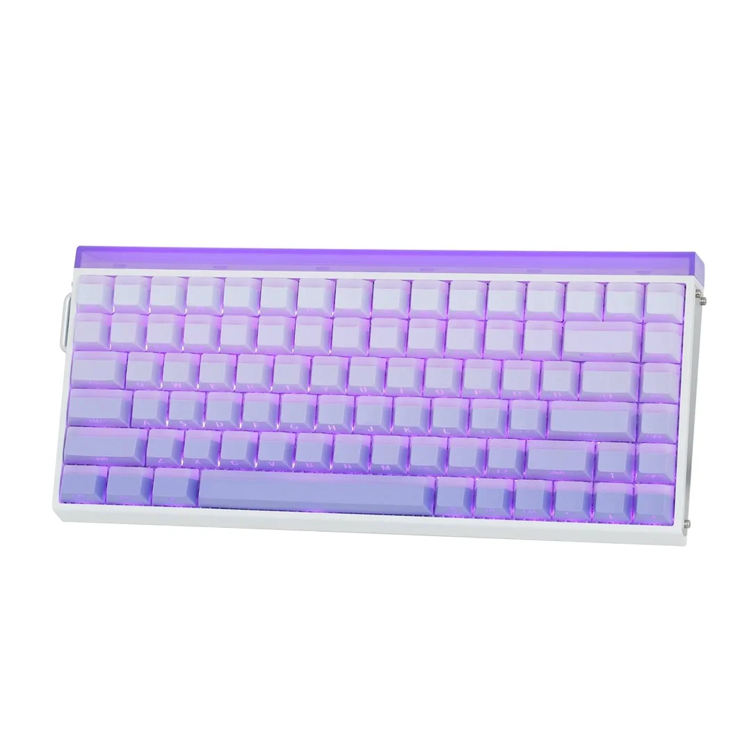 HERO84 HE White+Purple+Gradient+LIGHT JadeKing RGB AULA gasket keyboard - Image 15