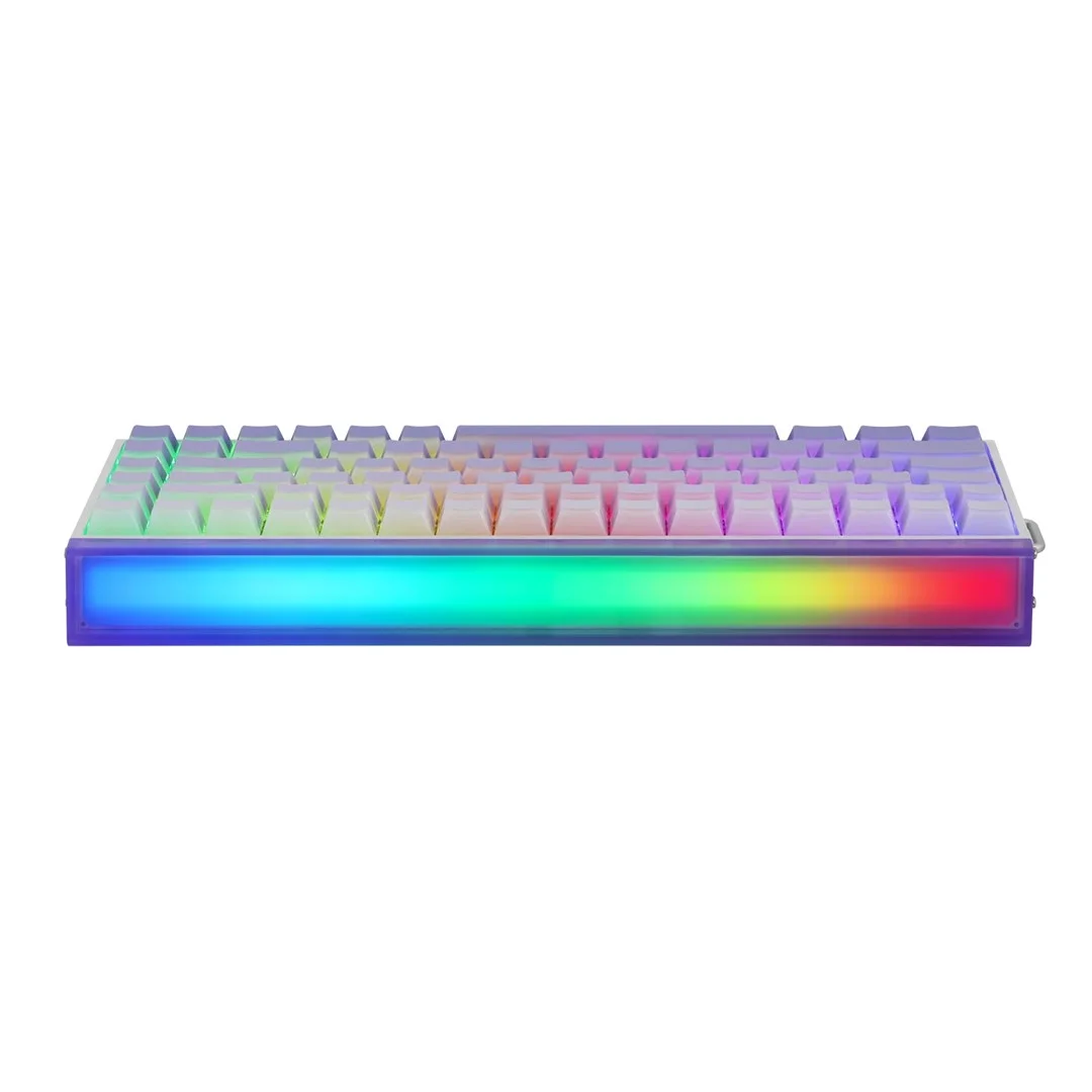 HERO84 HE White+Purple+Gradient+LIGHT JadeKing RGB AULA gasket keyboard - Image 18