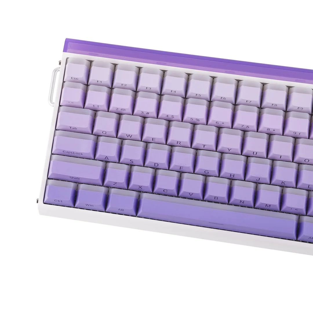 HERO84 HE White+Purple+Gradient+LIGHT JadeKing RGB AULA gasket keyboard - Image 3