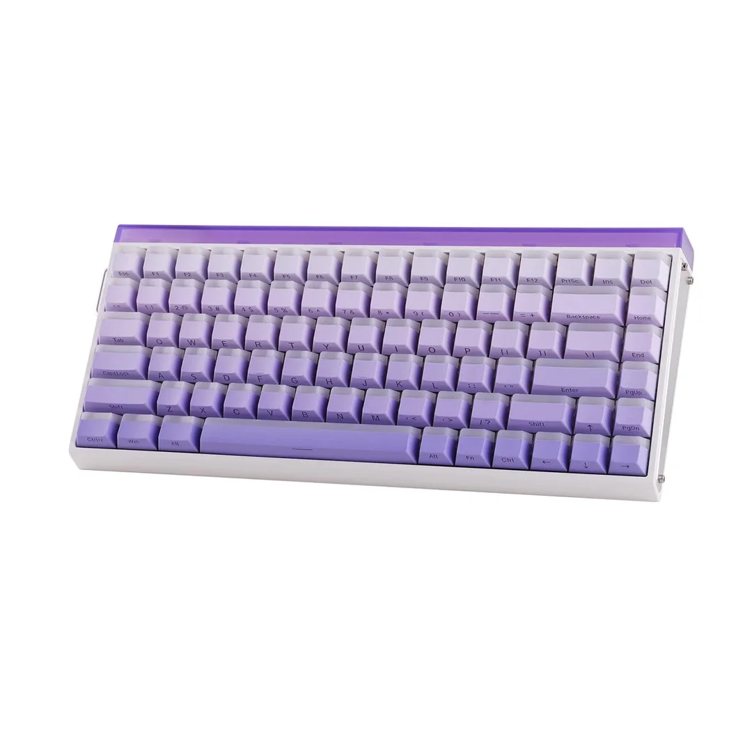 HERO84 HE White+Purple+Gradient+LIGHT JadeKing RGB AULA gasket keyboard - Image 5