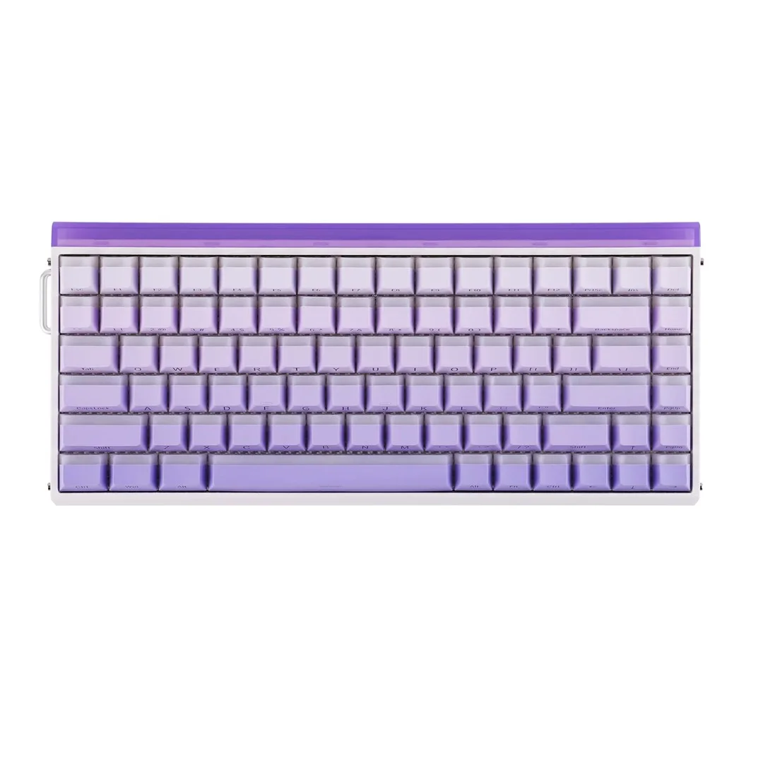 HERO84 HE White+Purple+Gradient+LIGHT JadeKing RGB AULA gasket keyboard - Image 8