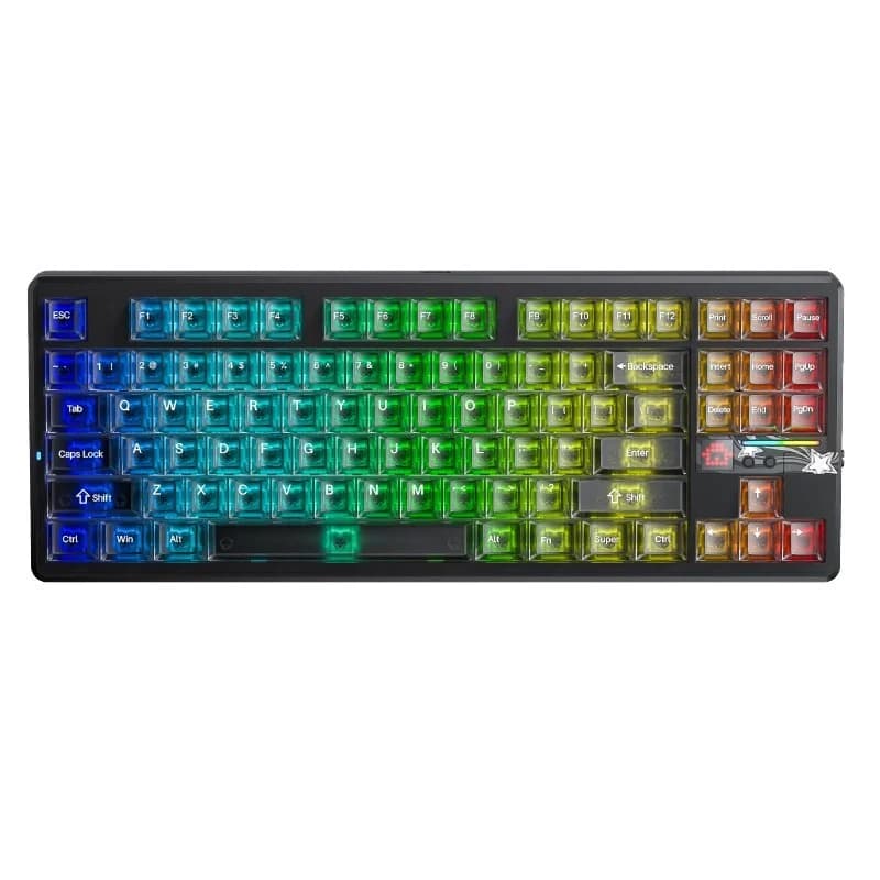AULA Gasket F87 Pro V2 Black Mist Transparent Leobog X3 RGB Keyboard - Image 1
