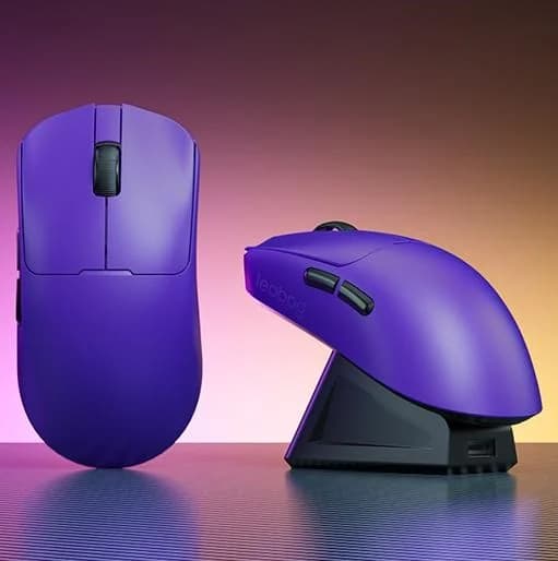 LEOBOG GM3 Purple Mouse with Charging Dock - Image 2