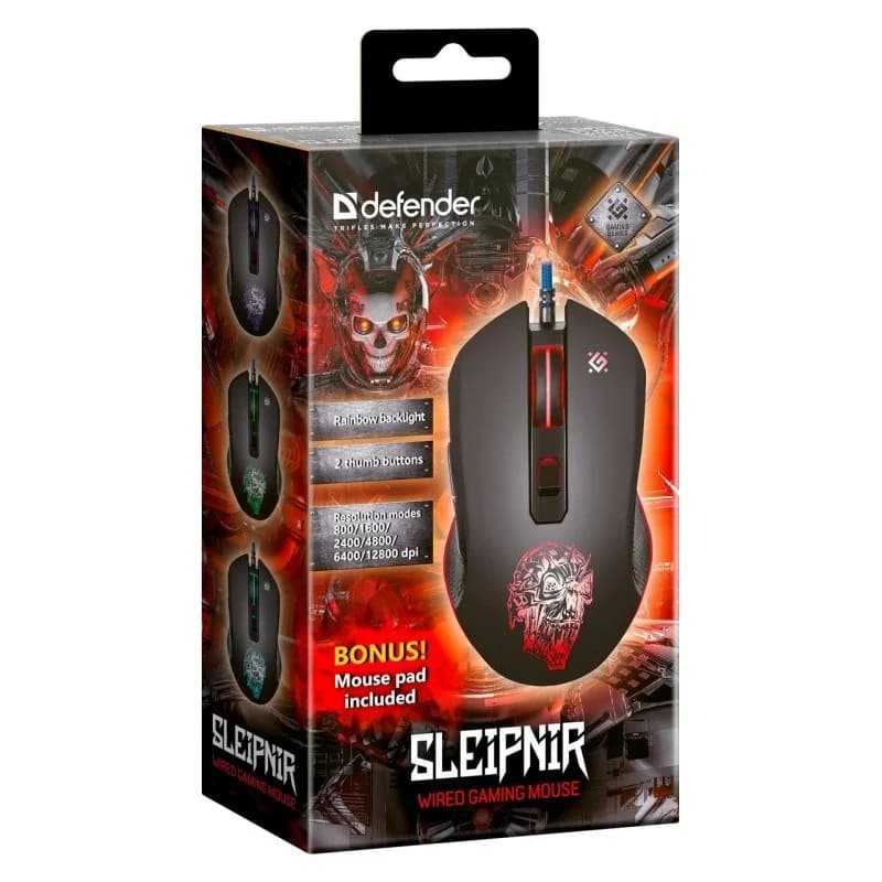 MOUSE DEFENDER GM-927 SLEIPNIR OPTIC 12800dpi 6P - Image 7