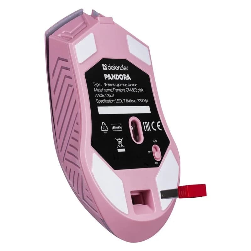 WIRELESS MOUSE DEFENDER PANDORA RF PINK 3200dpi 7P - Image 4