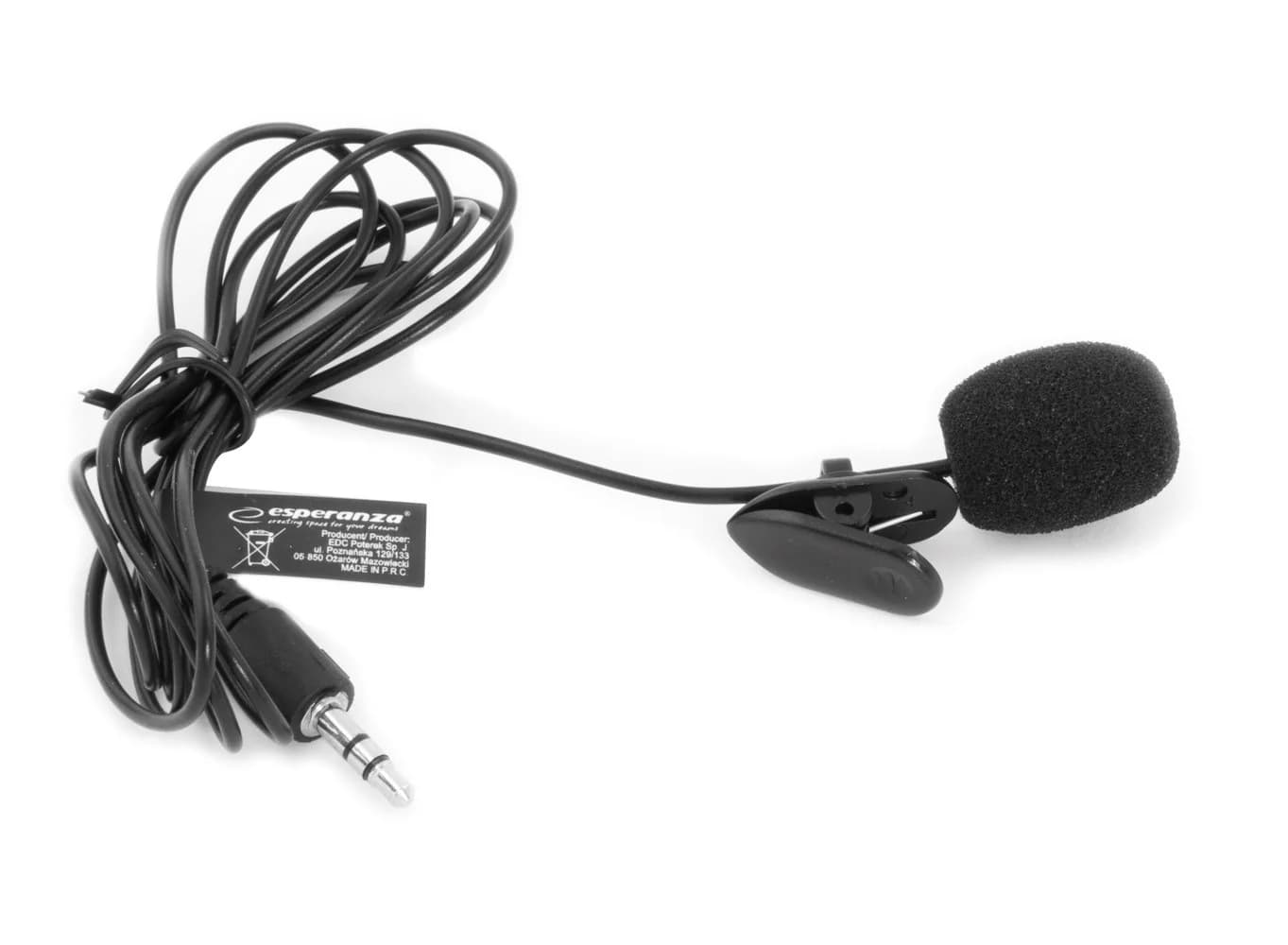 Esperanza EH178 Microphone with clip Black - Image 1