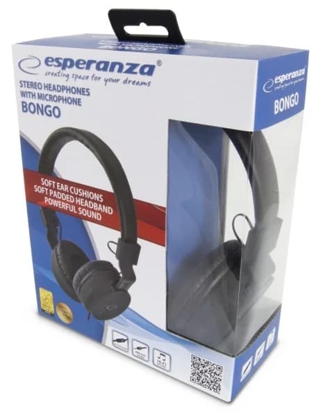 Esperanza BONGO Headphones Wired Head-band Calls/Music/Sport/Everyday Black - Image 4