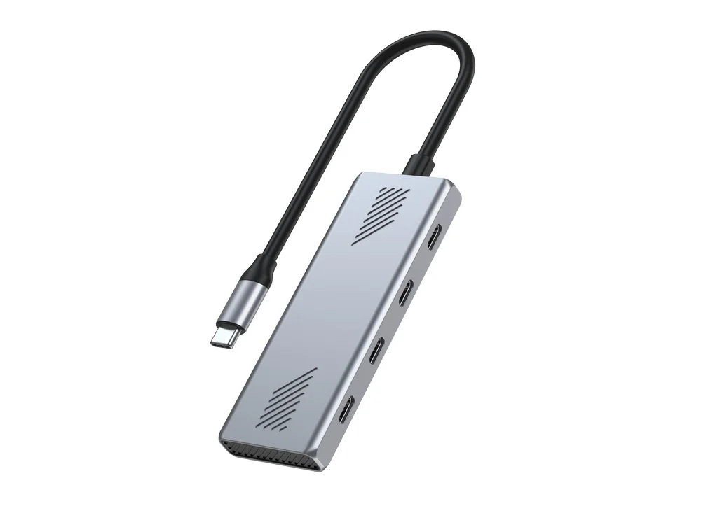 GEMBIRD 4-PORT USB-C 3.2 (GEN 2) TYPE-C HUB GREY - Image 3