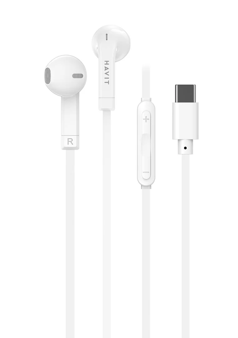 Havit E336C wired headphones White - Image 1