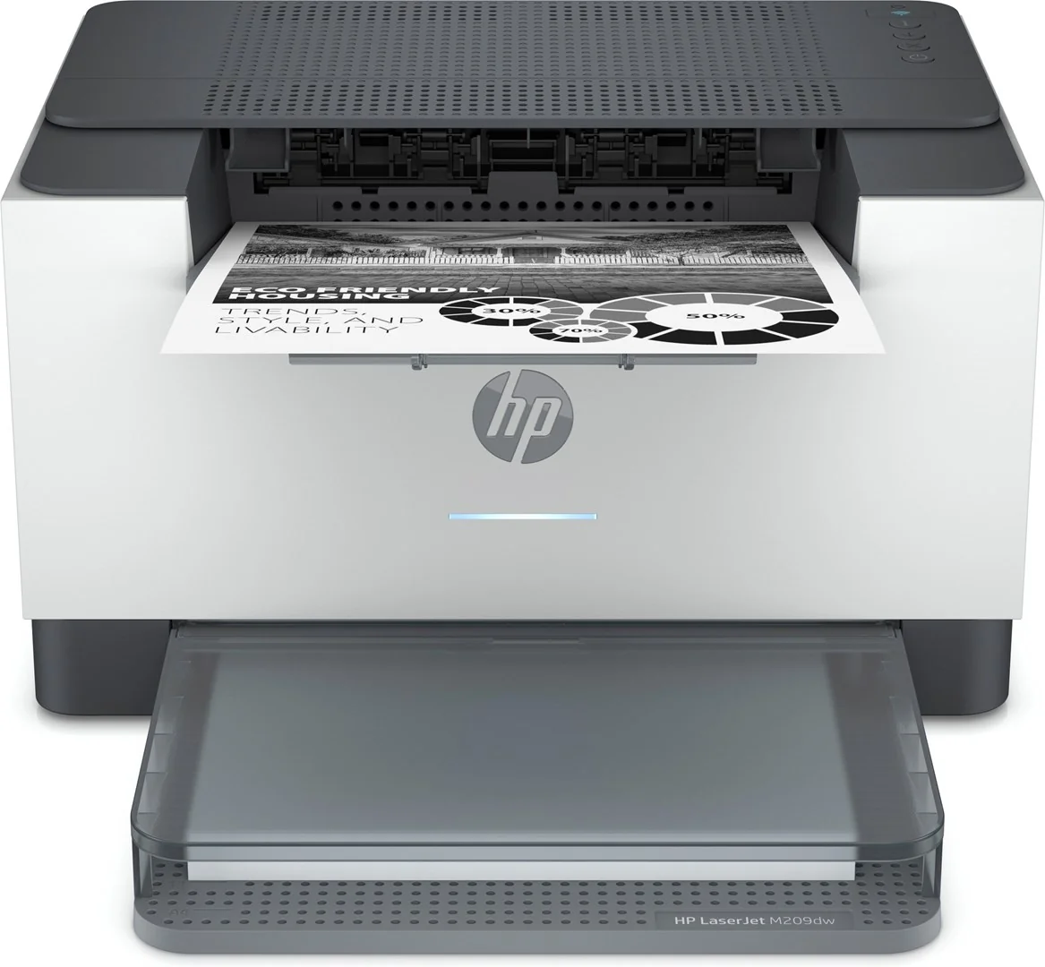 HP LaserJet M209dw Printer, Black and white, Printer for Home and home office, Print, Two-sided printing; Compact Size; Energy Efficient; Dualband Wi-Fi - Image 1