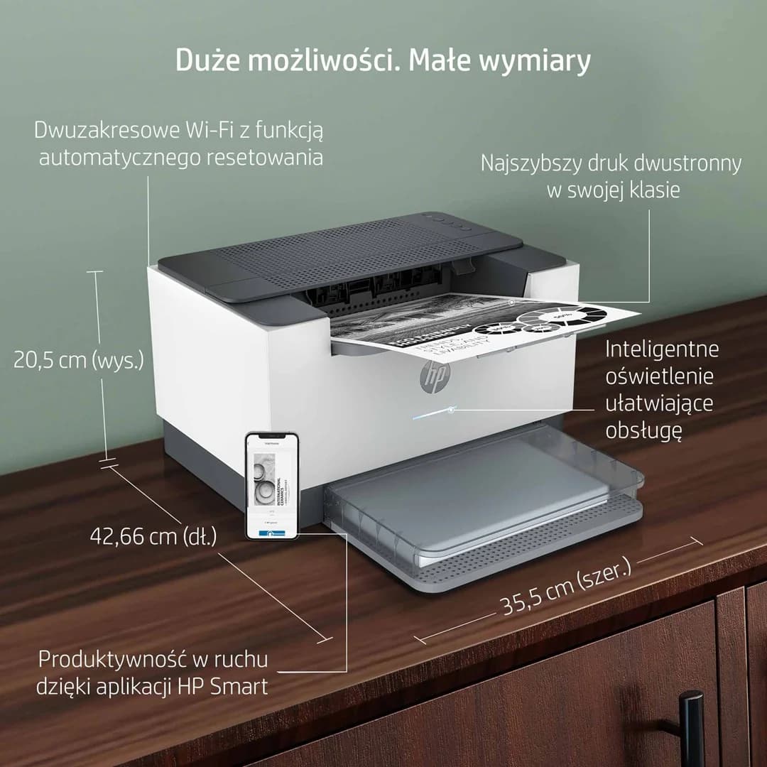 HP LaserJet M209dw Printer, Black and white, Printer for Home and home office, Print, Two-sided printing; Compact Size; Energy Efficient; Dualband Wi-Fi - Image 14
