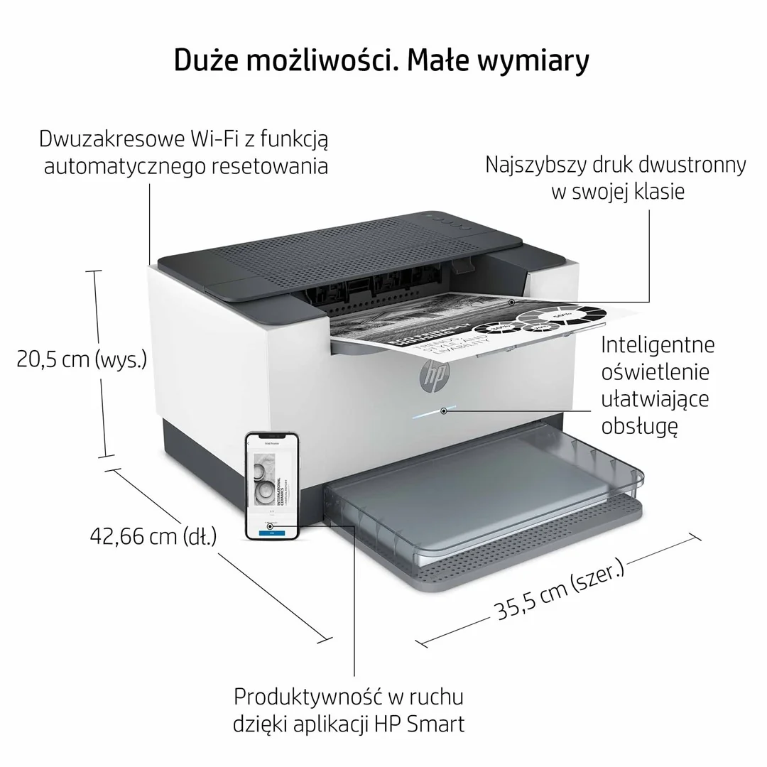 HP LaserJet M209dw Printer, Black and white, Printer for Home and home office, Print, Two-sided printing; Compact Size; Energy Efficient; Dualband Wi-Fi - Image 20