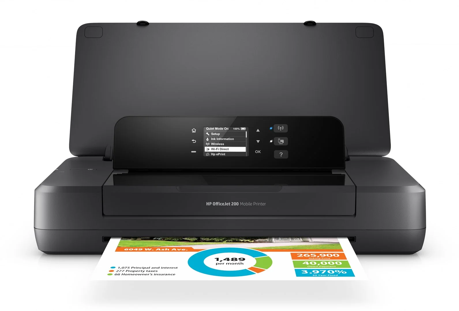 HP Officejet 200 Mobile Printer, Print, Front-facing USB printing - Image 12