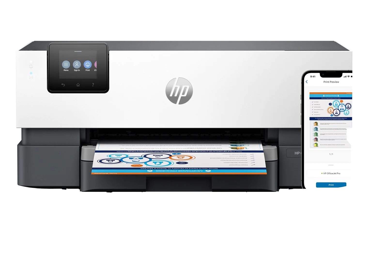 HP OfficeJet Pro 9110b Wireless Color Printer, Two-sided printing - Image 1