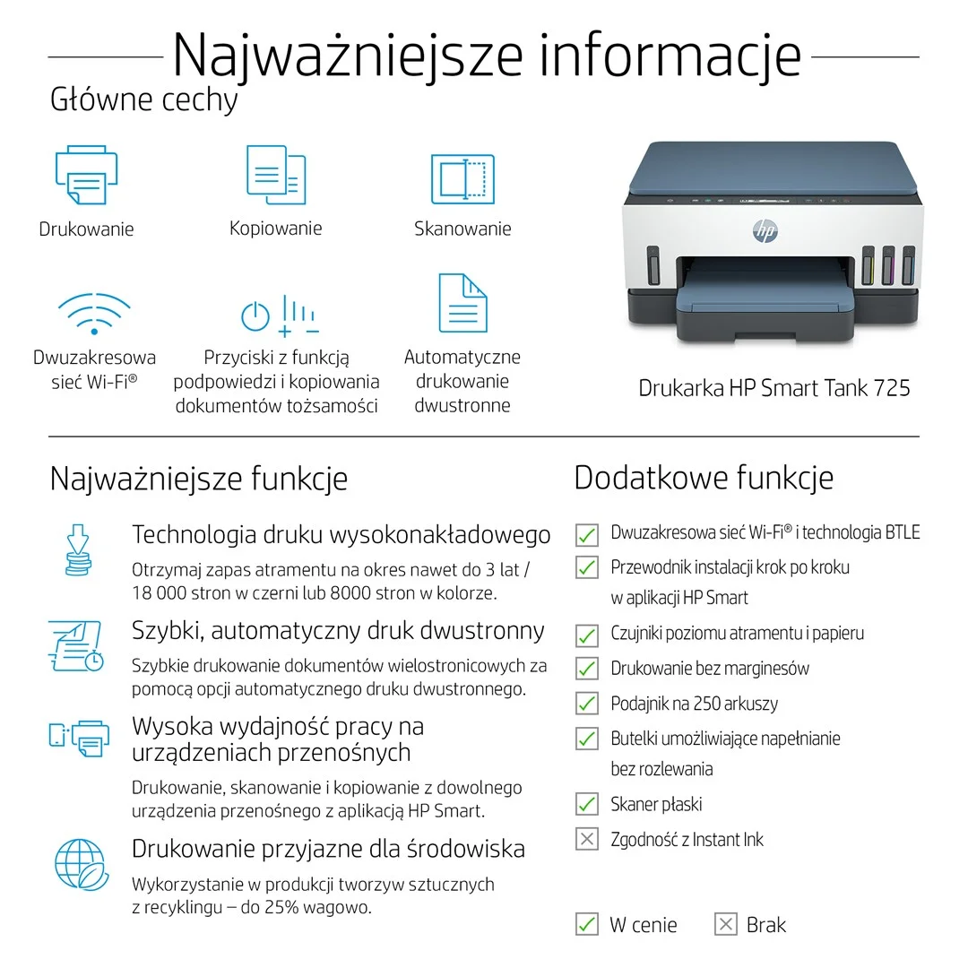 HP Smart Tank 725 All-in-One Thermal inkjet A4 4800 x 1200 DPI 15 ppm Wi-Fi - Image 4