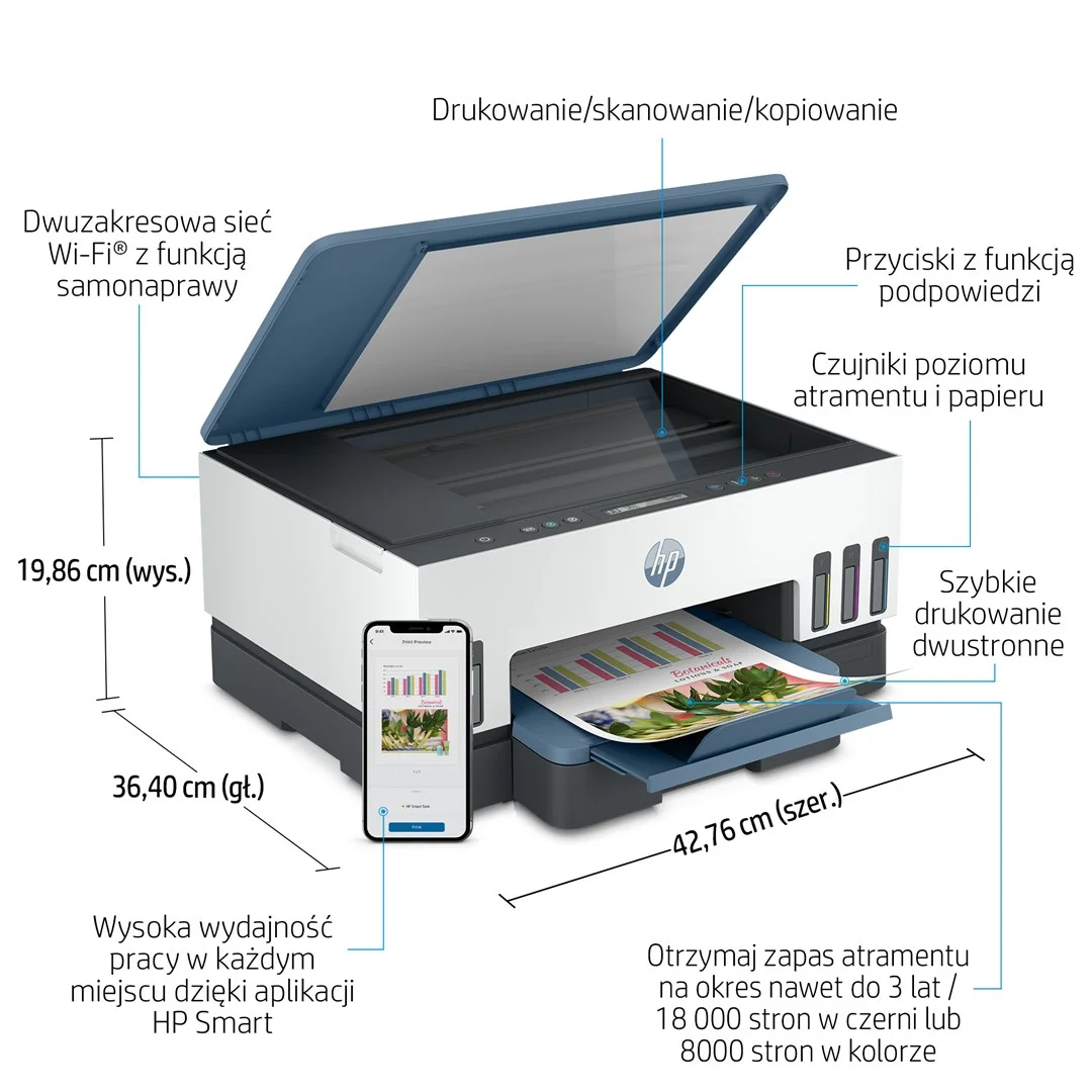 HP Smart Tank 725 All-in-One Thermal inkjet A4 4800 x 1200 DPI 15 ppm Wi-Fi - Image 5