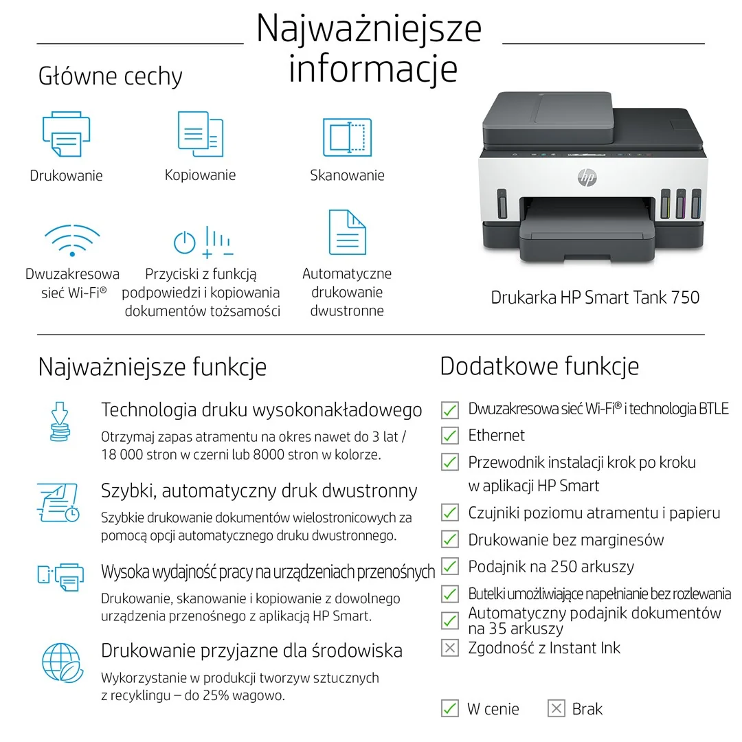 HP Smart Tank 750 All-in-One Thermal inkjet A4 4800 x 1200 DPI 15 ppm Wi-Fi - Image 3