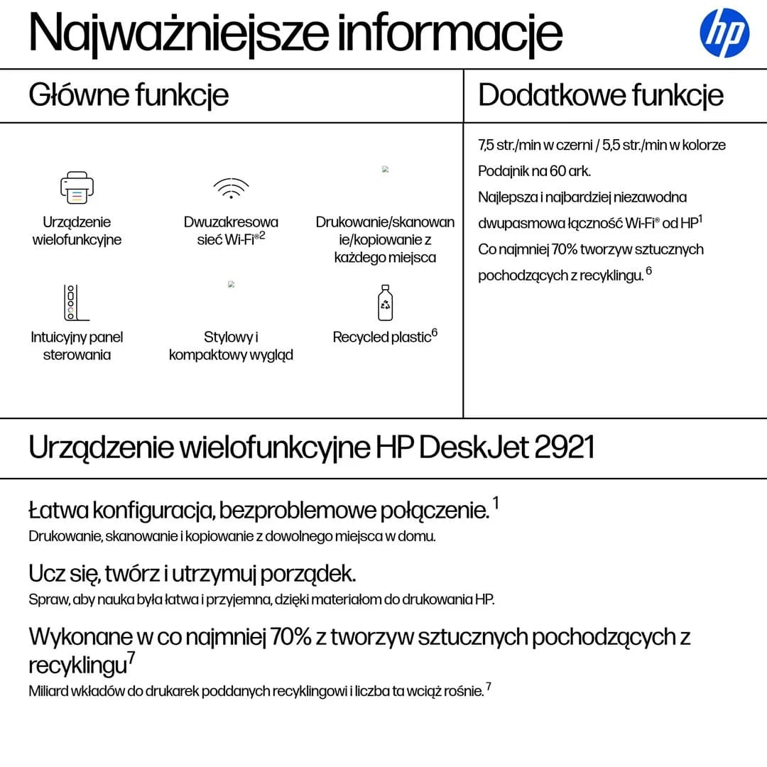 HP DeskJet 2921 Wireless All-in-One Color Printer - Image 12